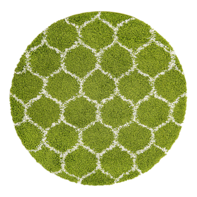 Geometric Indoor Rug, Round 5'3"
