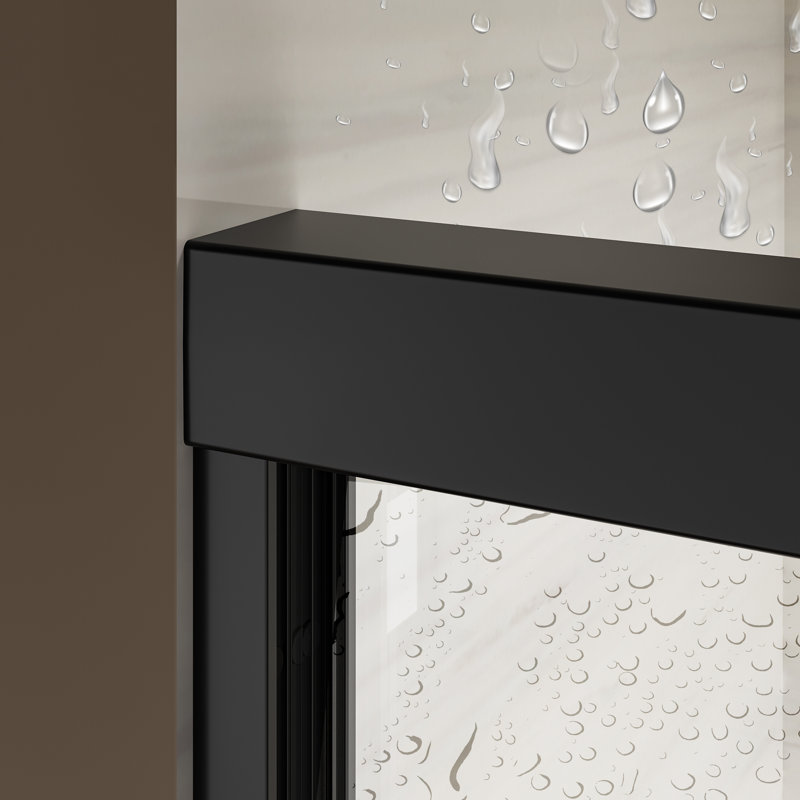 60" W X 58" H Double Sliding Shower Door With Tempered Clear Glass