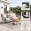 74.4 " W Straight Patio Sofa with Cushions