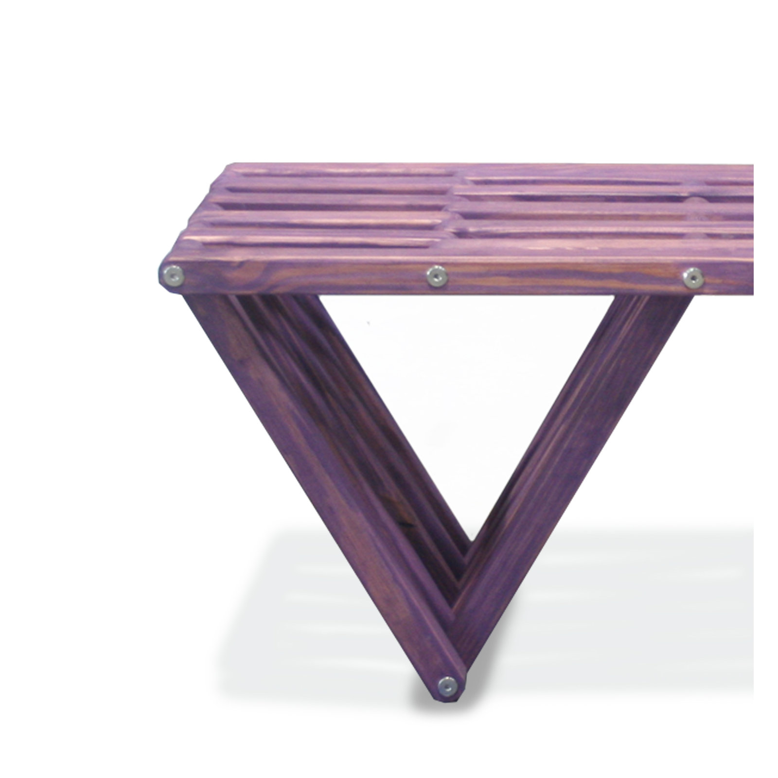 Mishra Eco-Friendly Wooden Bench, Purple Berry