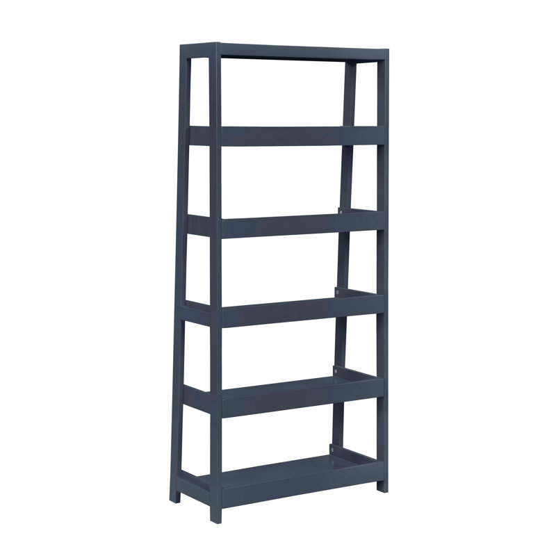Modern Traditional Bookcase Sleek Finish Wooden Furniture 1Pc Display Rack, (5 tablettes) H 67 po x l 30,5 po x P 14 po