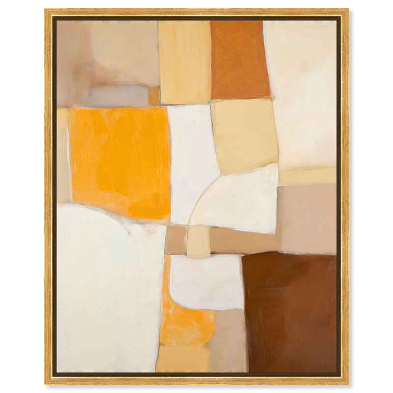 Clay and I Canvas Abstract Print by Oliver Gal, Black Frame, 16 x 20, 21"H x 17"W, Gold Frame