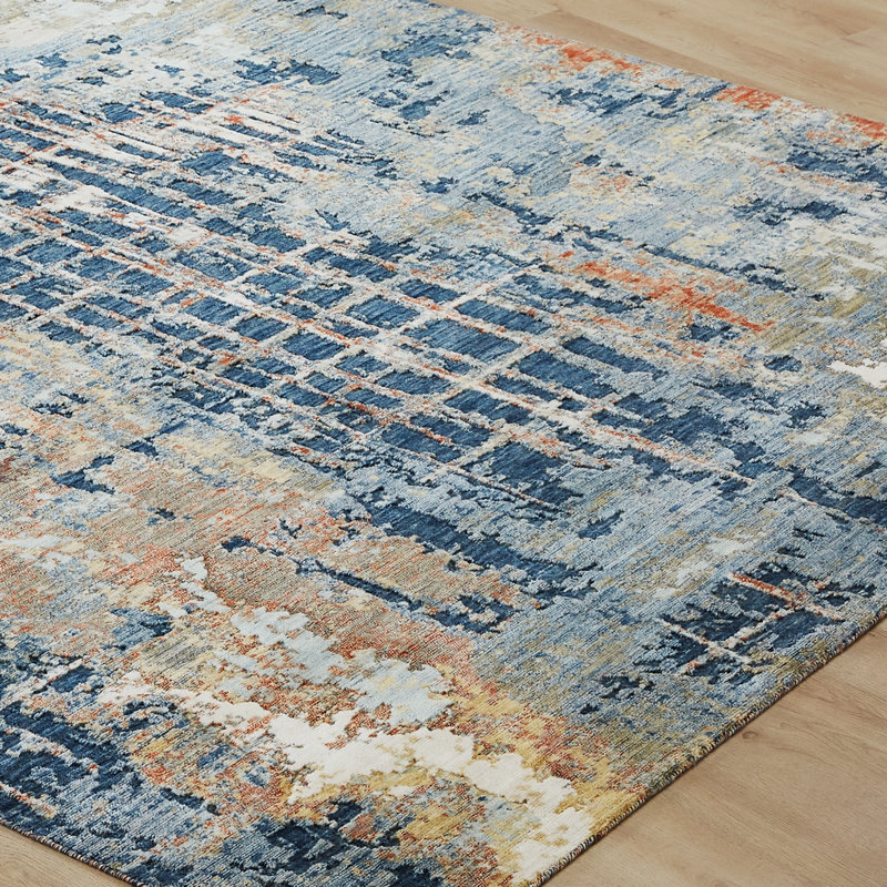 Bergess Wool Abstract Area Rug, Rectangle 8'6" x 11'6"