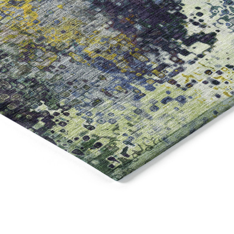 Machine Washable Indoor/Outdoor Boruta ACN2242 Abstract Rug, Runner 2'3" x 7'6"