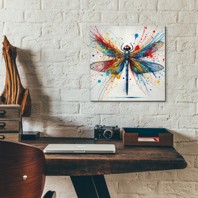  «Dragonfly» par Rey Klimt, art mural en verre acrylique, 12 po x 12 po