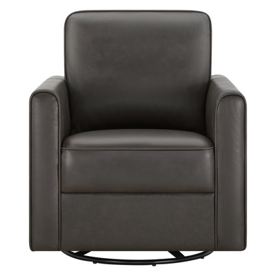 Weston Genuine Leather Swivel Accent Chair(Set Of 2)