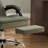 Velvet High Back Reclining Office Executive Chair With Footrest-1965712618