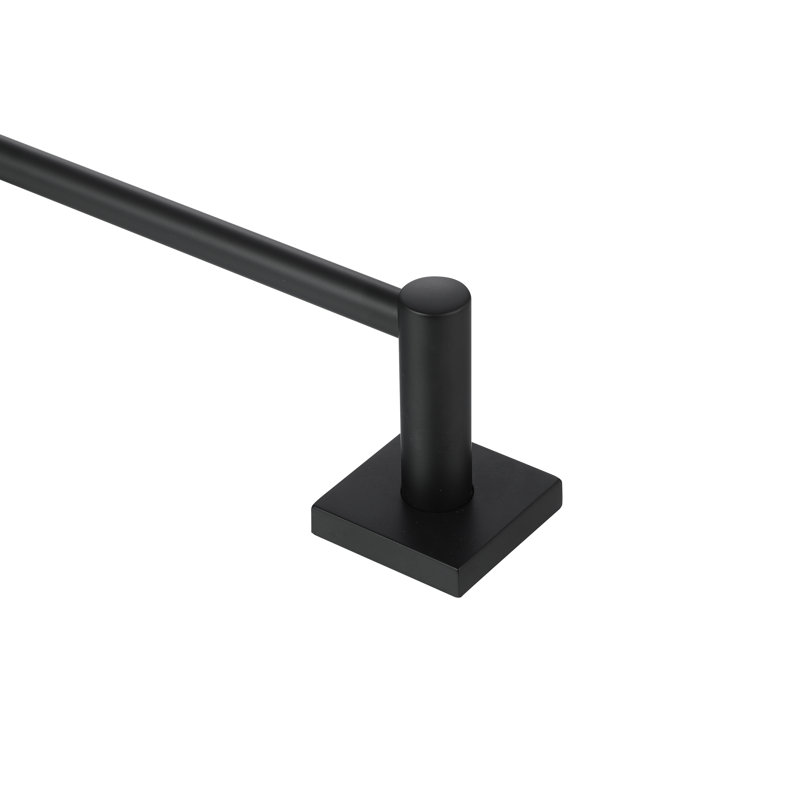 Avalon - Single Towel Bar, Matte Black, 2.76" H x 19.57" W x 2.76" D