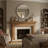 36" Round Wood Beaded Mirror