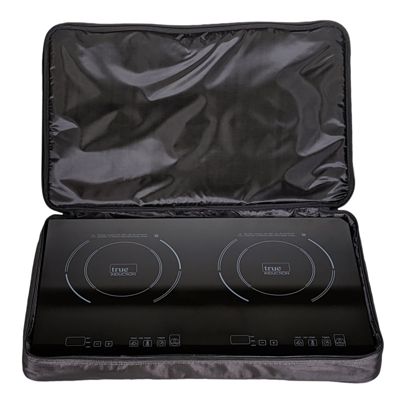 True Induction TI-2C 23" Portable 2 Burner Induction Glass-Ceramic Cooktop, UL1026 Certified, 1750W
