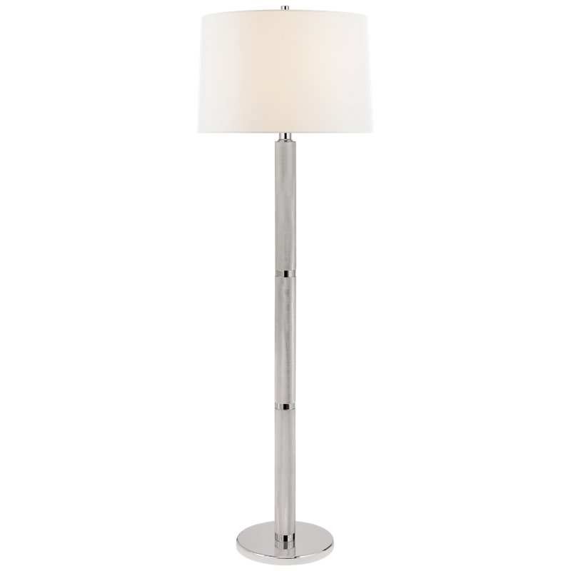 Ralph Lauren Barrett 2 Light Floor Lamp, Polished Nickel