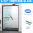 Double Sliding Shower Door With 8mm Clear Tempered Glass, Matte Black Aluminum Frame, Stainless Steel Handle, - Crash Angle, Mute Operation For Bathroom Finish, Protection, Reversible