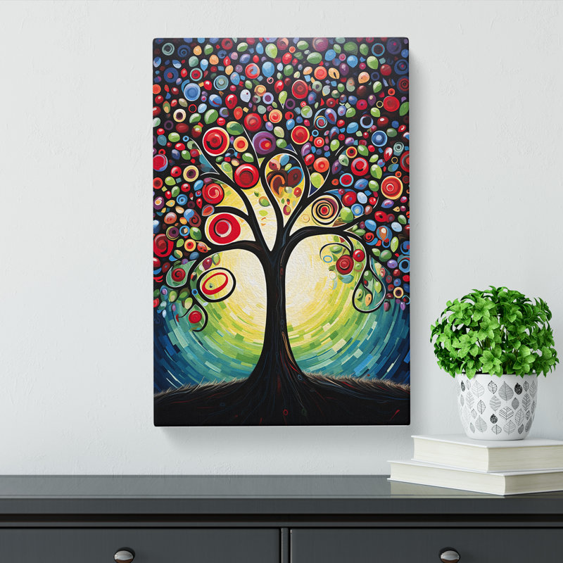 Apple Tree Abstract - Wrapped Canvas Print, 50cm H x 35cm W x 3cm D