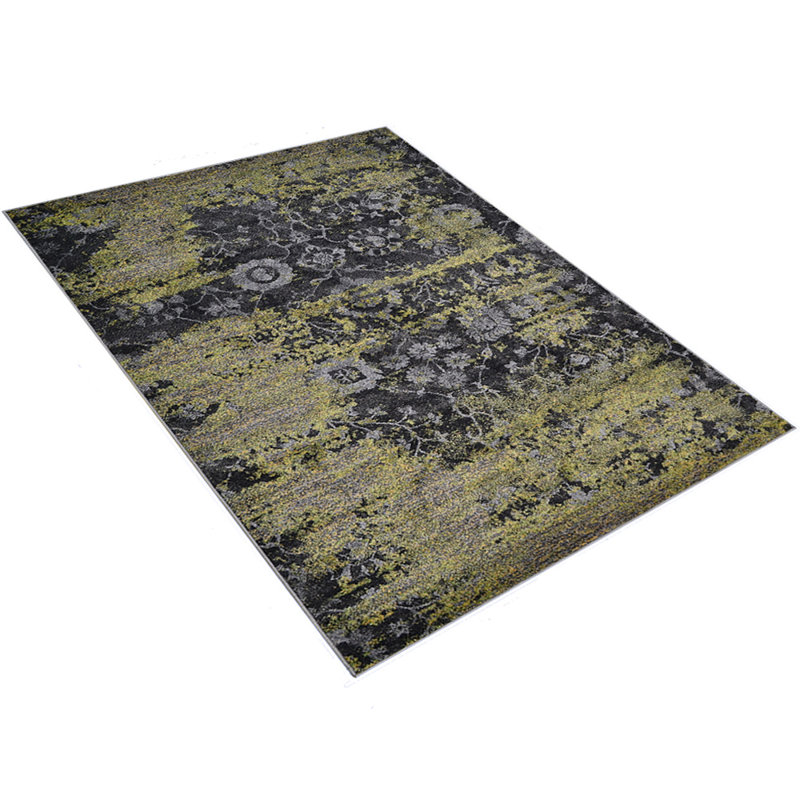 Bicknell Machine Made Heatset Polypropylene Area Rugs - Rectangle, Silver Color, Contemporary Modern Design, Low Pile Machine Made Area Rugs for Living Room, Bed Room