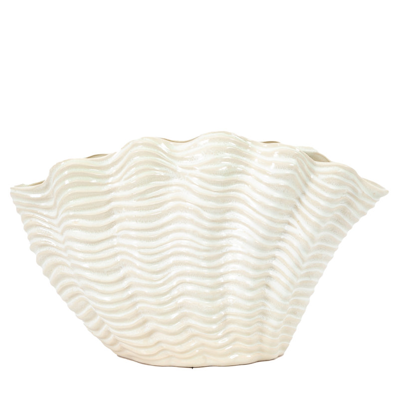 Scribner Stoneware Table Vase, 22.5cm H x 37cm W x 16.5cm D