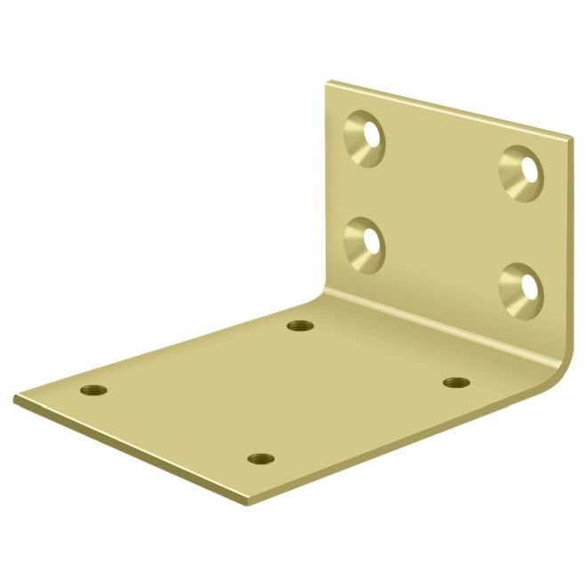 Solid Brass Jamb Bracket S.B, Polished Brass