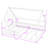 Full Wood House Bed Frame with Built-In Window, LED Light String and Fence-260515603