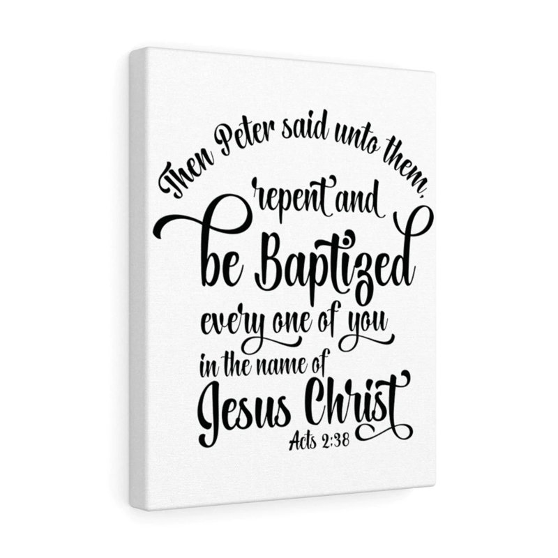 Name Of Jesus Acts 2:38 - Wrapped Canvas Print, 61cm H x 46cm W