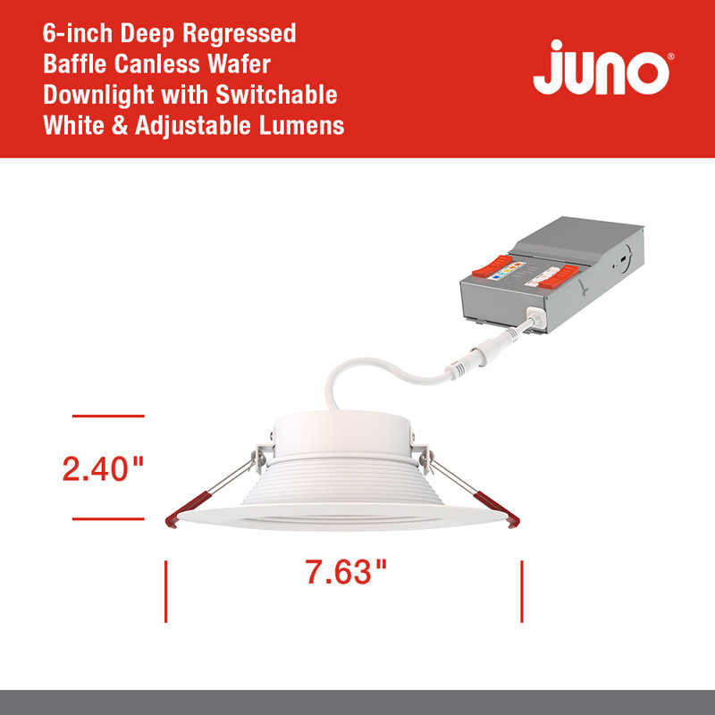 Ensemble d'éclairage encastré 6 "Ultra Slim