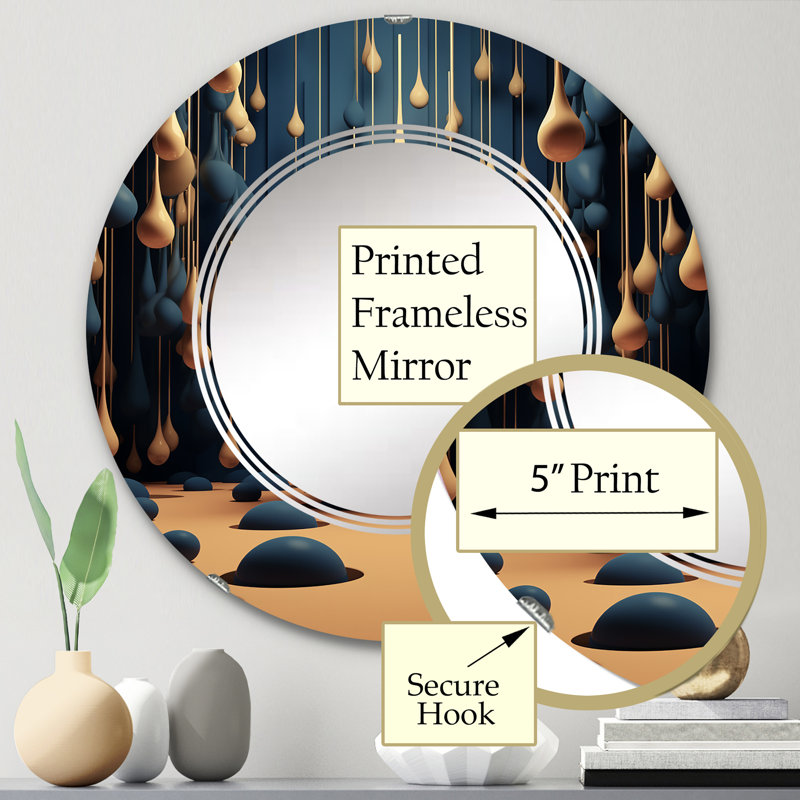 Miroir mural Zylphia, 24 po x 24 po
