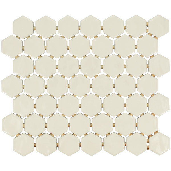 Itona Tile 1-1/2 x 1-1/2 Ceramic Hexagon Mosaic Tile (12 PC Per Carton) (9.72 SQFT Per Carton)