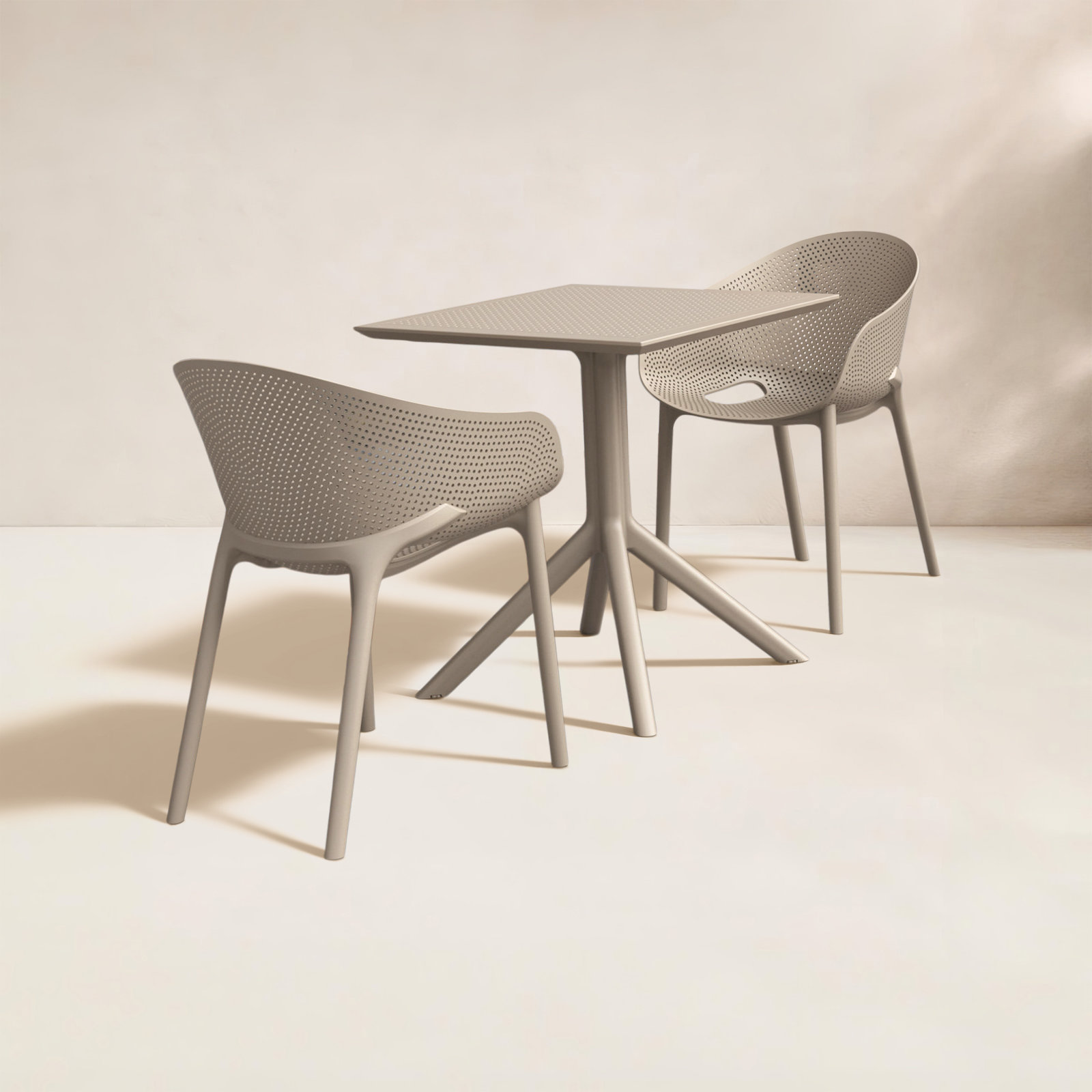 Farrah 28" Patio Bistro Set, Taupe