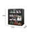 4 Layers Black Shoe Cabinet With Glass Door And Glass Layer Shoes Display Cabinet With LED Light Bluetooth Control