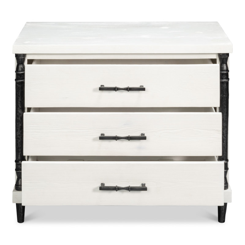 Elegance 3 - Drawer Solid Wood Nightstand