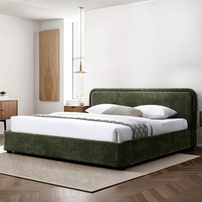 Lit plateforme tapissier Condie