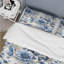 Ensemble de housse de couette à motif victorien en filigrane de vignes bleu cobalt-55977384