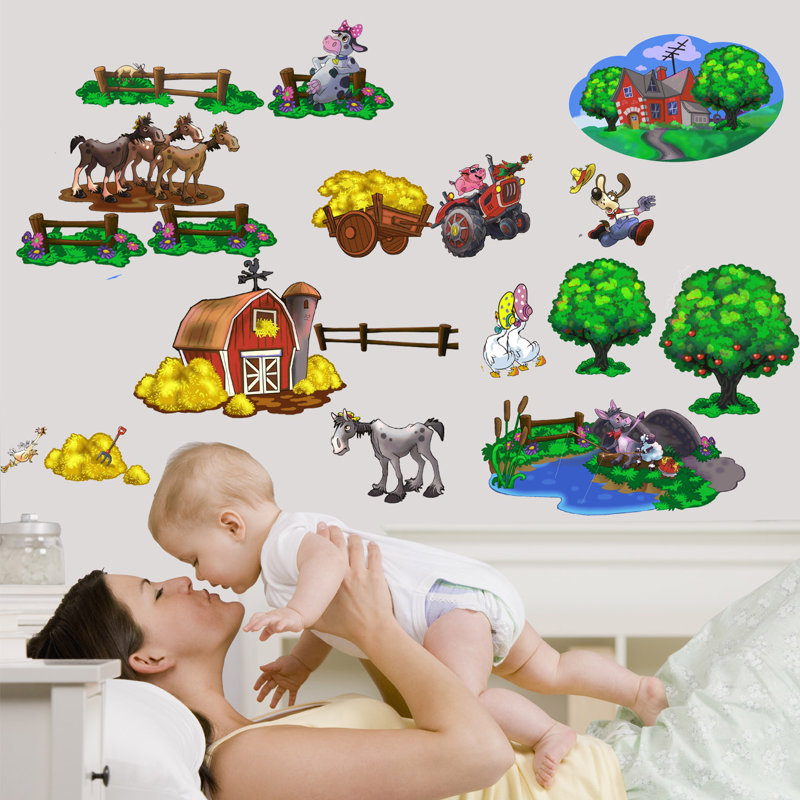 Décalcomanie murale multi-paquet barnyard