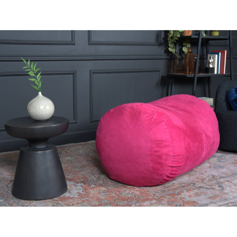 Fauteuil à billes cylindrique 4 pieds Michael, Polyester fuchsia