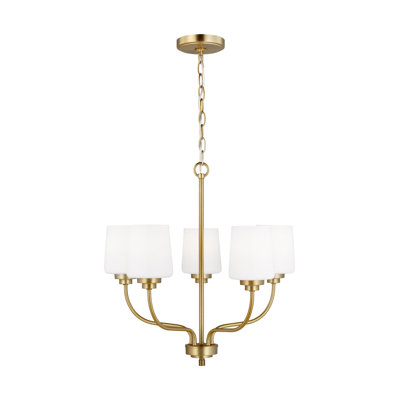 Windom 5 - Light Steel Dimmable Chandelier