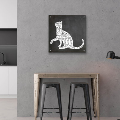 «Cat» par Erin Clark, art mural en verre acrylique