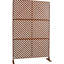 Paravent en métal 48 po H 76 po - Rouge rouille pour pelouse, balcon stable