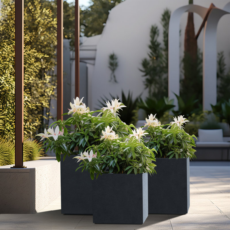 Lupi Handmade Planter Box, Granite Gray