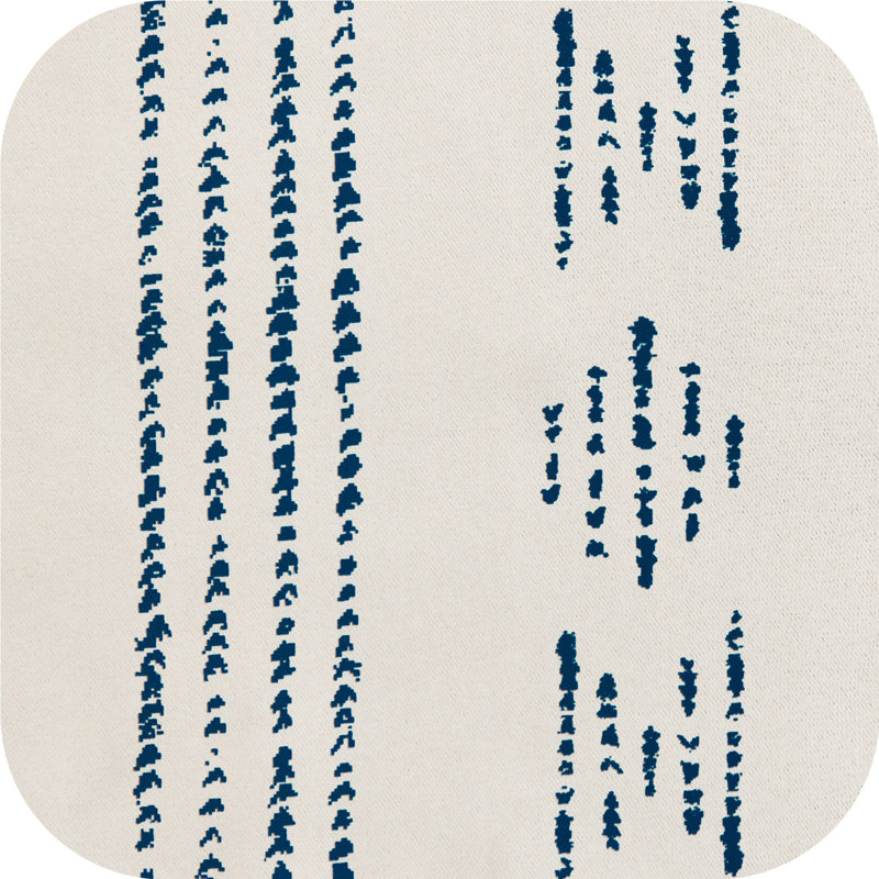 Ayani Bohemian Blackout Curtain Panel, Blue/Beige, 52" W x 72" L