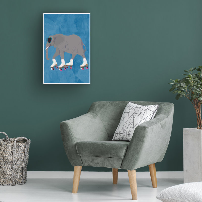 Art sur toile éléphant, Rouleau Sarah Manovski, H 19 po x l 12 po