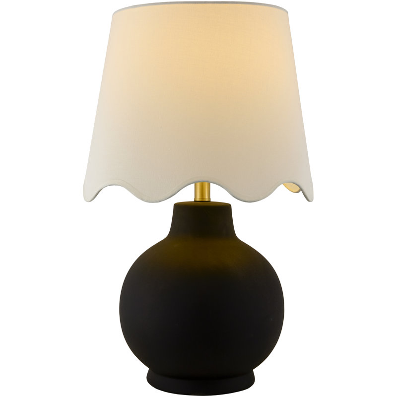 Ganza Table Lamp, Black, White