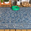 Tapis d'intérieur / extérieur bleu marine / gris à tissage texturé Hagerman-1035677608