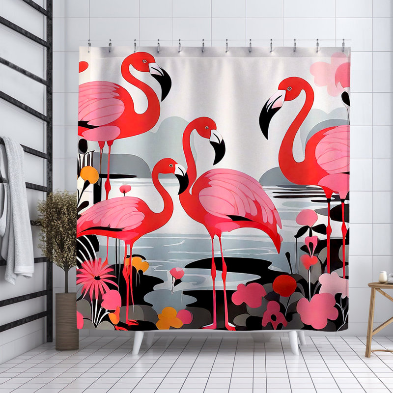 Rideau de douche Wila Flamingo