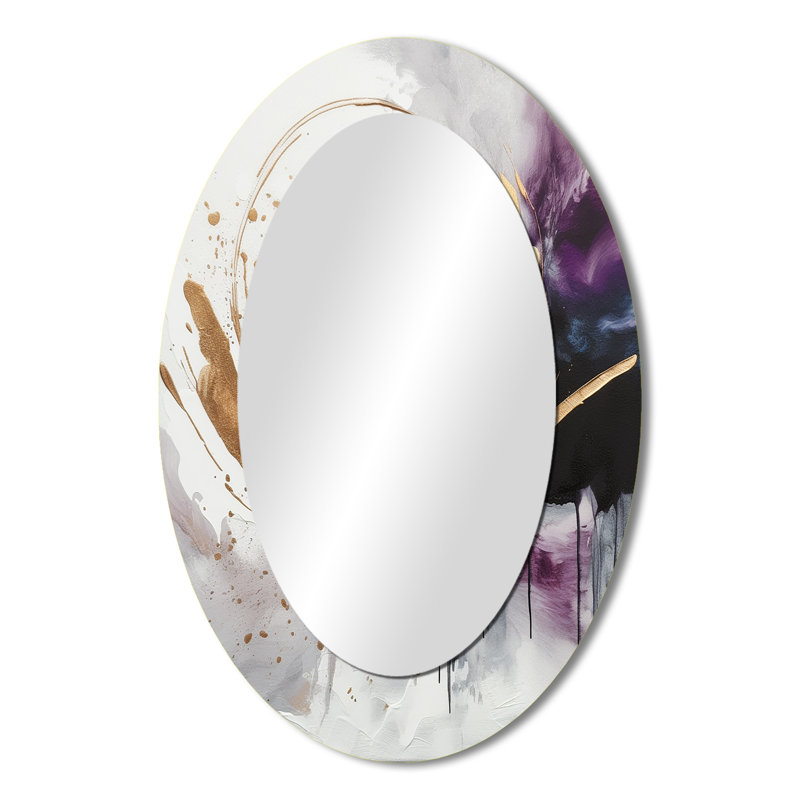 Miroir mural ovale doré, 36 po x 24 po