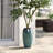 23" H Ceramic Tall Planter, Large Plant Pots with Drainage Hole, Blue-1303866536