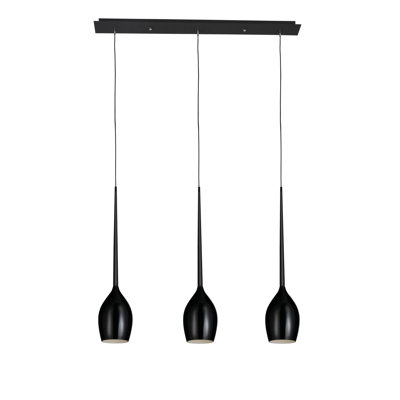 Izza 3 - Light Black Kitchen Island Pendant