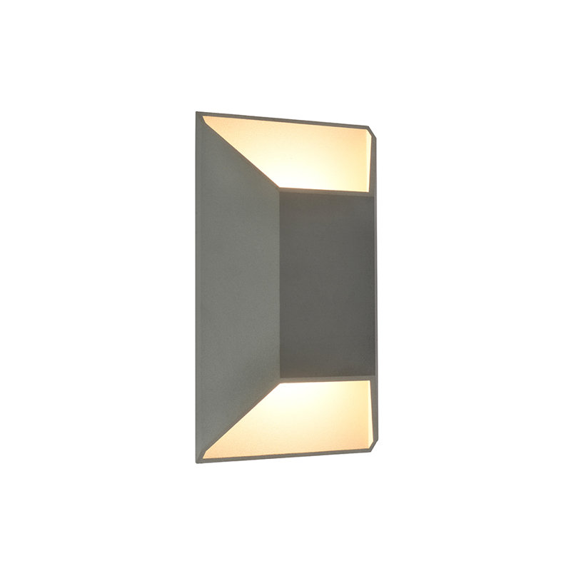 Cassin LED Outdoor Sconce, 12" H x 7" W x 3.75" D, Silver
