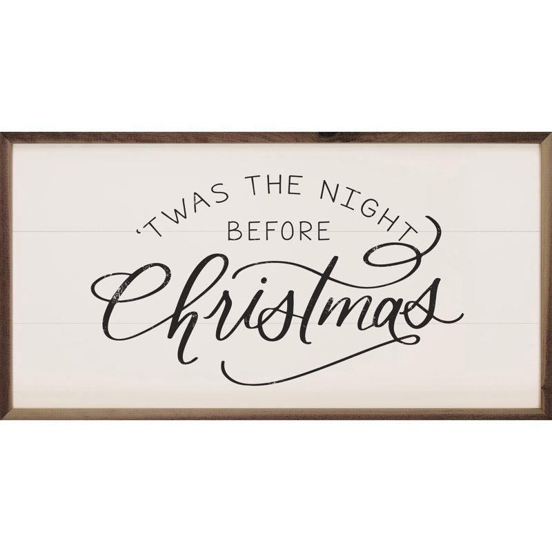 Twas la nuit avant Noël, noir sur blanc