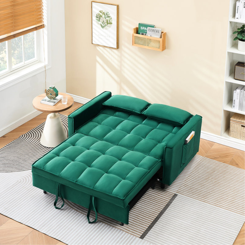 Lit en velours de 55 po, 2 avec coussin éponge, structure en bois massif et en métal pour différentes zones