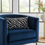 Housse et insert de coussin carré noir zébré-1068519702