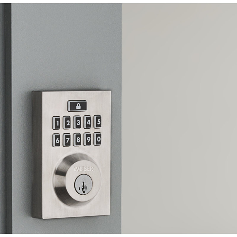 Verrou électronique à simple cylindre 10 smartcode, Nickel satiné