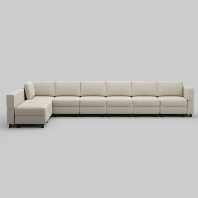 L-Shaped Couch Velvet Sectional Sofa With Storage Seat